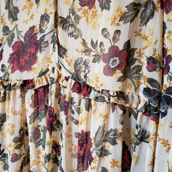NEW Zara Floral Print Long Sleeve Midi Dress - Picture 12 of 12